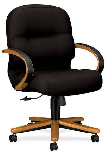 HON Bürostuhl mit mittlerer Rückenlehne, 66 x 71 x 104 cm, Schwarz