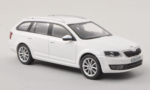 Skoda Octavia III Combi, weiss, 2013, Modellauto, Fertigmodell, Abrex 1:43