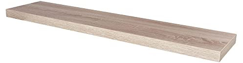 Wandboard Bobby Sonoma Eiche - sägerau Dekor 100cm Deutsche Herstellung Schablone und Schrauben Wandregal Regal Wandbord