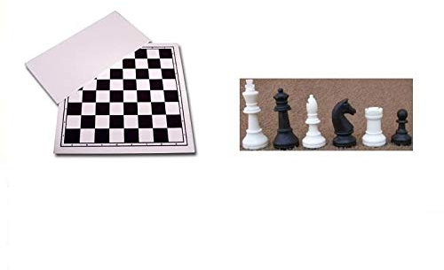G+K Kunststofftechnik UG Schach Club Paket XXL Profi Weiss-schwarz mit 8 x Schachbrett + 8 x Schachfiguren KH 94 mm, Staunton Form Nr. 45007