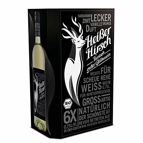 Heißer Hirsch Glühwein, weiß, Bio, 6x0,75 l