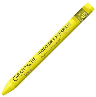 CARAN DACHE NEOCOLOR WATERCOLOUR CRAYON Lemon Yellow
