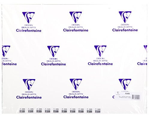 Clairefontaine 93495C Huile Ölpapier Mappe (mit 10 Bögen, speziell für Ölfarben geeignet, 240 g, 50 x 65 cm) weiß