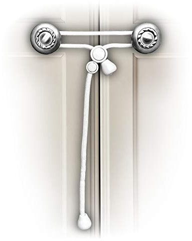 Kiscord - Serrature per armadietti di sicurezza per bambini, per armadietti per la casa, per armadietti da cucina, camper, senza trapano, senza viti, adesivo (bianco)