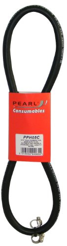 Pearl PPH05C 1m x 5/16-inch Fuel Hose with Clips, Black