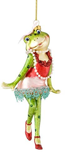 Gift Company 10092 - Hänger, Christbaumschmuck - Frosch Lady - Glas