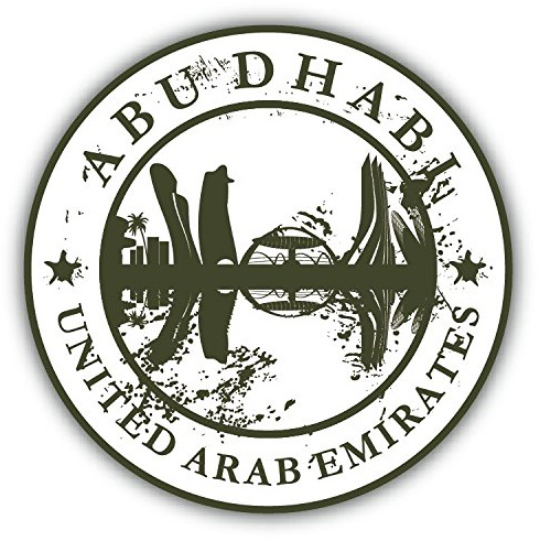 Abu Dhabi UAE Grunge Rubber Travel Stamp Hochwertigen Auto-Autoaufkleber 12 x 12 cm