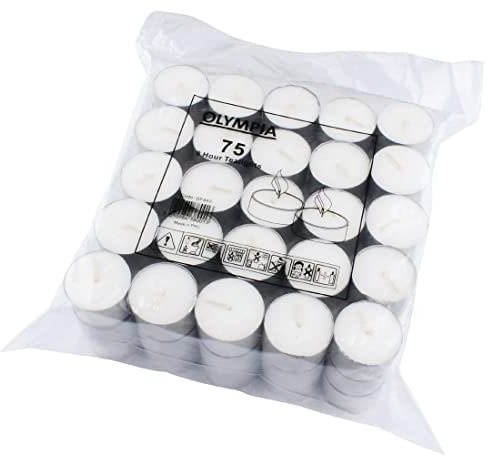 Olympia GF449 Lot de 75 bougies chauffe-plat 8 heures