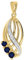 My Gold Damen Anhänger Gold 333 Mit Saphir (Ohne Kette) Echtes Gelbgold (8 Karat) Steinanhänger Edelstein & Diamant 0,01ct. 23mm x 8mm Our Lady V0007322