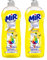 Mir Vaisselle - Liquide Vaisselle - Secrets de Cuisinier Bicarbonate et Zeste de Citron - 750 ml - Lot de 2
