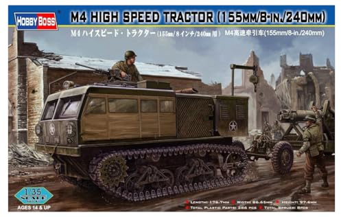 Hobby Boss 82408 Modellbausatz M4 High Speed Tractor(155mm/8-in./240mm)