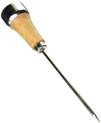Winco ICH-1 Ice Pick with Tempered Steel Wooden Handle Steel, Tan, Medium