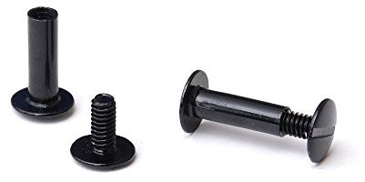 Trubind 3/10,2 cm en aluminium Noir Chicago Vis, 100 Sets (Spb0304)