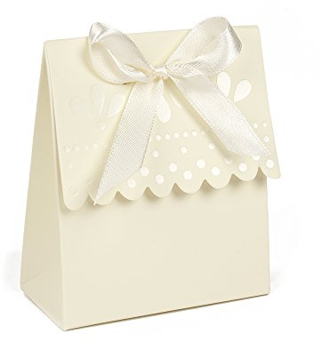 50 Party für Boxen für zu Konfetti für Konfirmation/Hochzeiten, Farbe: Creme/Elfenbein