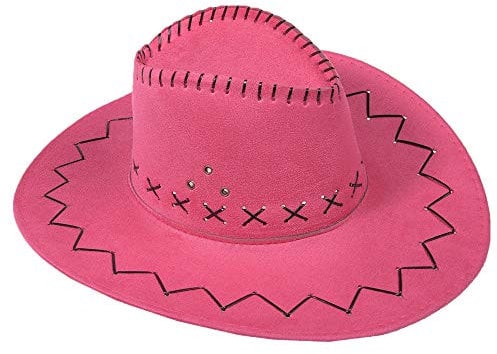 Miobo Cowboy Hut Western Hut Cowgirl australien Texas Cowboy Hut Hüte Western für Damen Herren und Kinder (One size, Pink für Erwachsene)
