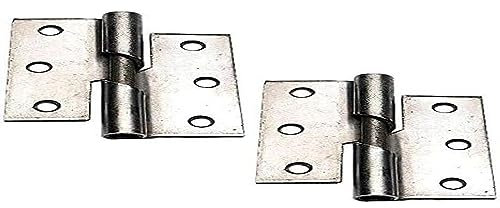Bulk Hardware BH03852 Charnière montante gauche en Acier, 75 mm, Set de 2 Pièces