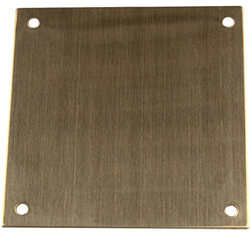 Plaque de propreté laiton Carrée 80 x 80 mm Percée Duval