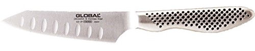 Global GS-59 11cm Fluted Oriental Cook's Knife, CROMOVA 18 Stainless Steel