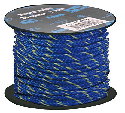 Bo-Camp - Cuerda de Hombre - Ø 3mm - Nylon - Rollo de 20 Metros