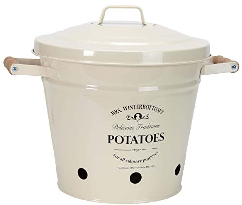 BUTLERS Kartoffeleimer Kartoffeltopf Ø28 x H26cm -MRS. WINTERBOTTOM'S- Vorratsdose mit Deckel | Landhausstil, Vintage Deko, Küchenzubehör für Organisation | Aufbewahrung von Kartoffel