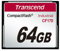Transcend 64 Go Carte mémoire CompactFlash (CF) 170x TS64GCF170