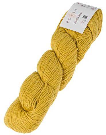 Rowan 9802143-00647 Handstrickgarn, Baumwolle, 50% Leinen, Mustard, OneSize