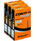 Continental Pack 3 cámaras 28, 20-25, válvula Presta (Fina), 60 mm, Ciclismo, Negro, 700c Road