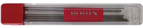 Bohin mécanique Craie Crayon Recharge, Lot de 6, gris