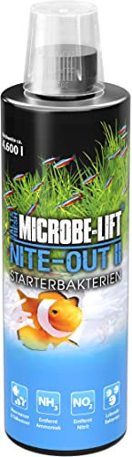 Starterbakterien Aquarium – MICROBE-LIFT Nite-Out II 473 ml – ideal bei Neustart, Wasserwechsel & Fischbesatz – reduziert Ammonium & Nitrit schnell – biologisch, sofort aktiv & sicher für Fische