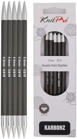 KnitPro Karbonz Double Pointed Needles 6 (15cm) | 6.00 mm