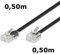 Cordon RJ11 / RJ45 Noir (0,50m, Noir)
