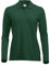 Ladies Classic Pure Cotton Long Sleeve Polo Shirt. Modern fit, 11 Vibrant Colours, XS-2XL (XL, Bottle Green)