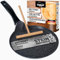 STONELINE Poêle à Crêpe 25 cm, avec Répartisseur de Pâte, adaptée à l'Induction, Poêle en Aluminium Die-Cast, Revêtement Antiadhésif avec de vraies particules de pierre, gris