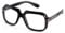 Newbee Fashion Clear Lens Unisex-Adult 80old Schule Rapper Hip-Hop-DJ-Brille Schwarz/Gunmetal