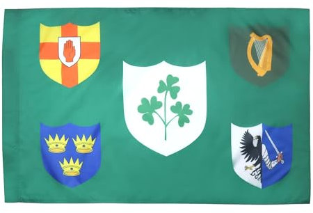 AZ FLAG - IRFU Ireland Rugby Flag - 2x3 Ft - Irish Rugby Football Ireland Banner with Sleeve - 100% Polyester - Fade Resistant - Vivid Colors - 2' x 3' Feet - 90x60 Cm