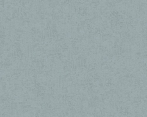 Livingwalls Vliestapete Titanium Tapete Unitapete 10,05 m x 0,53 m grün metallic Made in Germany 306463 30646-3