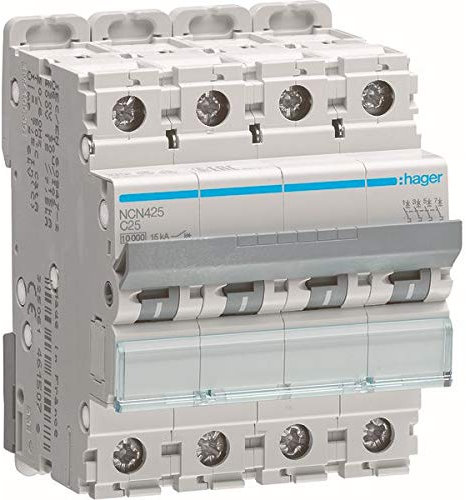 Hager NCN425 LS-Schalter 4polig 10kA C-2 5A 4M