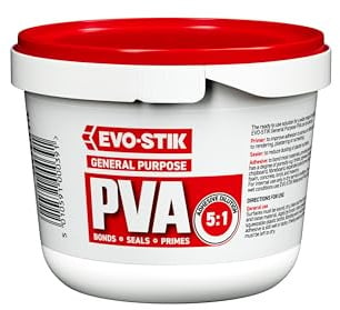 EVO-STIK General Purpose PVA, Adhesive, Primer, Sealer and Dustproofer, For Interior Use, Colour: White, Size: 500ml