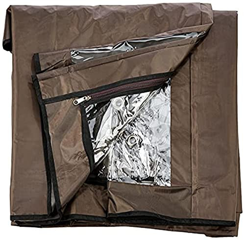 BUNNY BUSINESS Kaninchen Stallabdeckung für Doppeldecker-Stall, 104,1 cm, wasserabweisend, isolierend, dunkelbraun, 2 Etagen, 104 x 50 x 104 cm