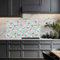 banjado Küchenrückwand Glas ohne Bohren 110x55cm – Glasrückwand Küche mit Motiv Muffins/Spritzschutz Küchenrückwand Glas/selbstklebende Küchenrückwand Platte - magnetisch & beschreibbar