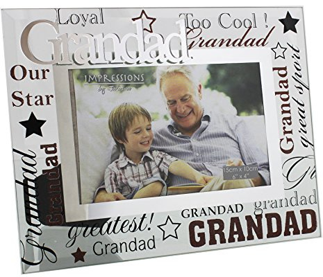 Juliana Grandad Mirrored Words Photo Frame Lovely Gift For Special Grandad,White
