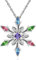 murtoo Mahrfarbig kette damen, schneeflocken kette, schneeflocken anhänger, kette mit schneeflocke, kette mädchen, geschenk für frauen