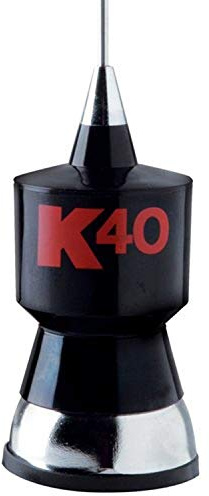 K40 K40A 145cm CB Antenna Kit with Stainless Steel Whip and K40 Logo Black Red
