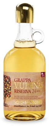 Distillerie Nonino dal 1897, Grappa Vuisinar Riserva 24 mesi, invecchiata in piccole botti di ciliegio - Bottiglia in vetro da 700 ml