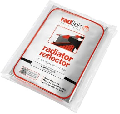Radflek Panneaux réflecteurs de radiateur – Feuille d'aluminium réfléchissante pour radiateur – Contient 2 réflecteurs de radiateur Radflek à économie d'énergie – Convient jusqu'à 4 radiateurs