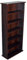 WATSONS CHAK - 222 CD or 104 DVD Blu-ray Media Storage 6 Shelf Unit - Dark Oak