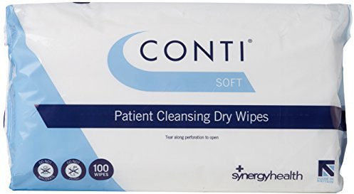 Synergy Healthcare CSW110 Conti Soft Dry Wipe, 30 cm x 35 cm Size (Pack of 100)