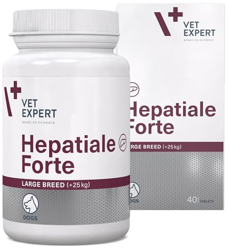 Vet Expert Hepatiale Advanced Liver Support Supplement for Large Dogs - Detoxifying and With Valerian Root– 40 Capsules
