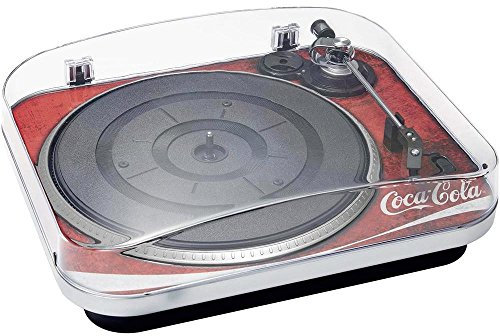 Bigben Interactive Coca Cola Giradischi con Uscita USB per Codifica, Rosso