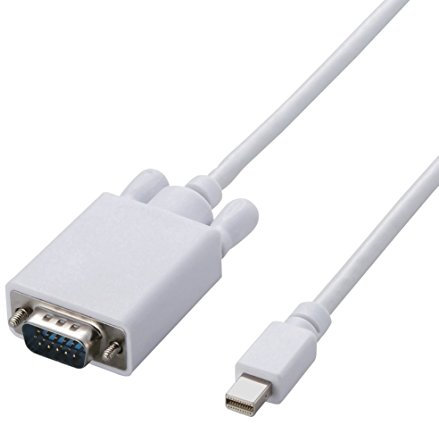 ELECOM Mini DisplayPort - VGA Conversion Cable 2m [White] AD-MDPVGA20WH (Japan Import)